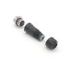 9-pin M16 size power signal connector female base waterproof IP67 view 2