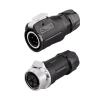 5-pin M16 size power connector cable to cable outdoor waterproof IP67 view 1
