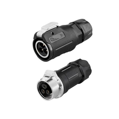 3 pin M16 size power connector cable to cable IP67