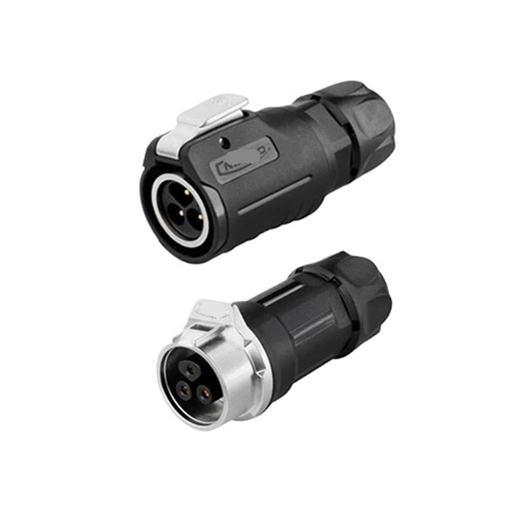 3 pin M16 size power connector cable to cable IP67