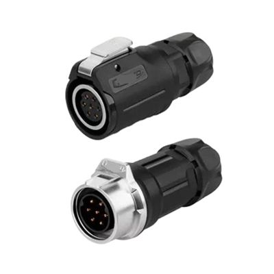 7-pin M16 size power connector, cable to cable, outdoor waterproof IP67
