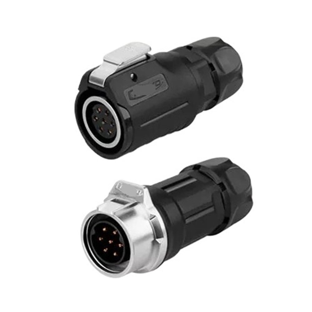 7-pin M16 size power connector, cable to cable, outdoor waterproof IP67