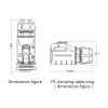 7-pin M16 size power connector, cable to cable, outdoor waterproof IP67 view 4
