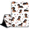 Bxgolkgd Tablet Case for iPad 10.2 Inch (9th/8th/7th Gen,2021/2020/2019),Shockproof Stand Cover with Heat Dissipation,Auto Wake/Sleep Function,Dachshund Cute Cartoon view 1
