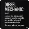 Diesel Mechanic Funny Definition Mouse Pad, Black, Anti-Slip Rubber Base, Washable, 9.5x7.9 Inches Mechanical Engineering Mousepad view 1