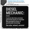 Diesel Mechanic Funny Definition Mouse Pad, Black, Anti-Slip Rubber Base, Washable, 9.5x7.9 Inches Mechanical Engineering Mousepad view 3
