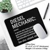 Diesel Mechanic Funny Definition Mouse Pad, Black, Anti-Slip Rubber Base, Washable, 9.5x7.9 Inches Mechanical Engineering Mousepad view 4