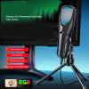 Cuifati Gaming USB Microphone for PC, RGB Condenser Mic with Tripod Stand, Noise Reduction Computer Mic for Gaming Streaming Podcasting Recording view 2