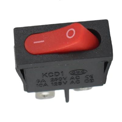 KCD1 Rocker Switch, Black, Super Thin 10x22mm, 2-Pin NO/Off Configuration, Small Instrument Power Switch, 5 Pack (Black)