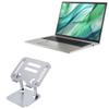 BoxWave Stand and Mount Compatible with Acer Aspire Vero 16 - Executive VersaView Stand, Ergonomic Adjustable Viewing Angle Metallic Riser - Metallic Silver view 1
