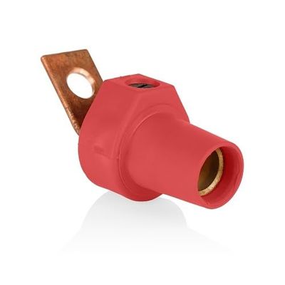 16F21-UR Female Angle Connector Taper Nose, 2-4/0AWG, Red