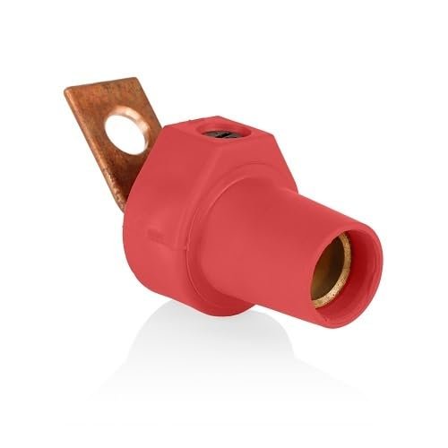 16F21-UR Female Angle Connector Taper Nose, 2-4/0AWG, Red