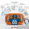 Merry Craft Works Compatible with AirPods Apple 1 & 2 and Pro 1 & 2 - Custom Football Case - Personalized Protective Designer Cover - Customize with Your Name and Number view 2