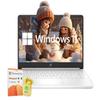 HP 14" Business Laptop Computer, Windows 11 Home 8GB RAM 576GB Storage (64GB eMMC+512GB SD Card), Intel Celeron Quad-core Processor, 1-Year Microsoft Office 365, NLY Earphones, Snowflake White view 1