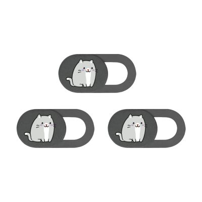 BUBEFSKD 3pcs Camera Covers Webcam Slide Web Privacy Protector Sticker Cartoon Kitten for Laptop Phone Camera Cover