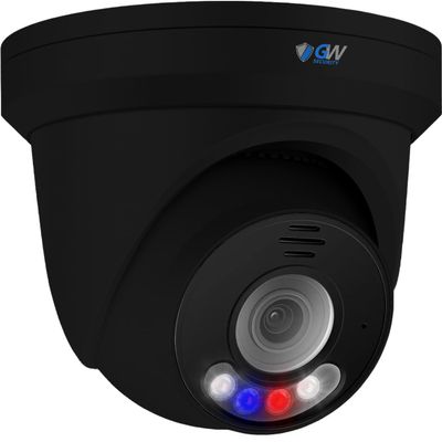 GW Security 12MP 4000x3000p @30FPS Real-Time PoE IP Two-Way Audio Full-Time Color Night Vision Waterproof Turret Security Camera, Dual-Light, Grey (GW1209602T)