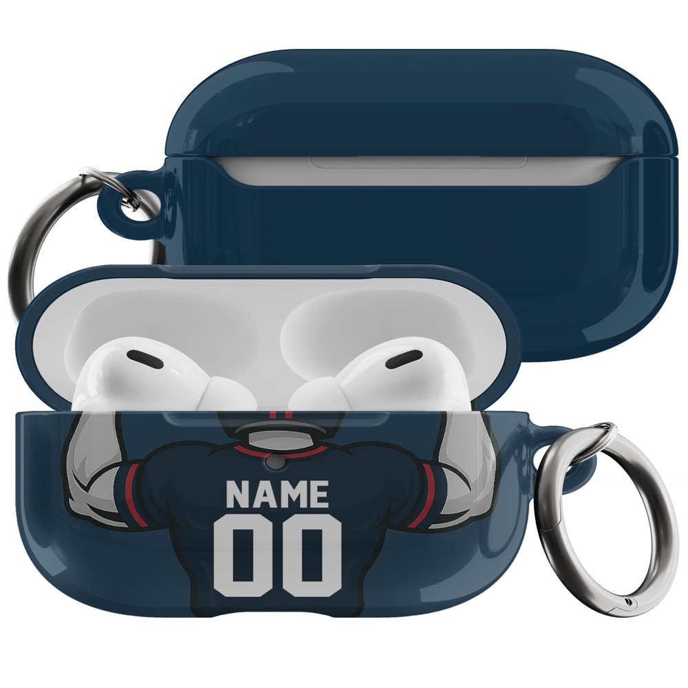 Merry Craft Works Compatible with AirPods Apple 1 & 2 and Pro 1 & 2 - Custom Football Case - Personalized Protective Designer Cover - Customize with Your Name and Number