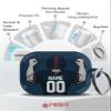 Merry Craft Works Compatible with AirPods Apple 1 & 2 and Pro 1 & 2 - Custom Football Case - Personalized Protective Designer Cover - Customize with Your Name and Number view 2