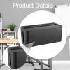 AFXGUSD Cable Management Box Organizer Large Capacity Home Decor Cord Cover Box Holder Case for TV Loose Wires Management Tabletop, Black view 4
