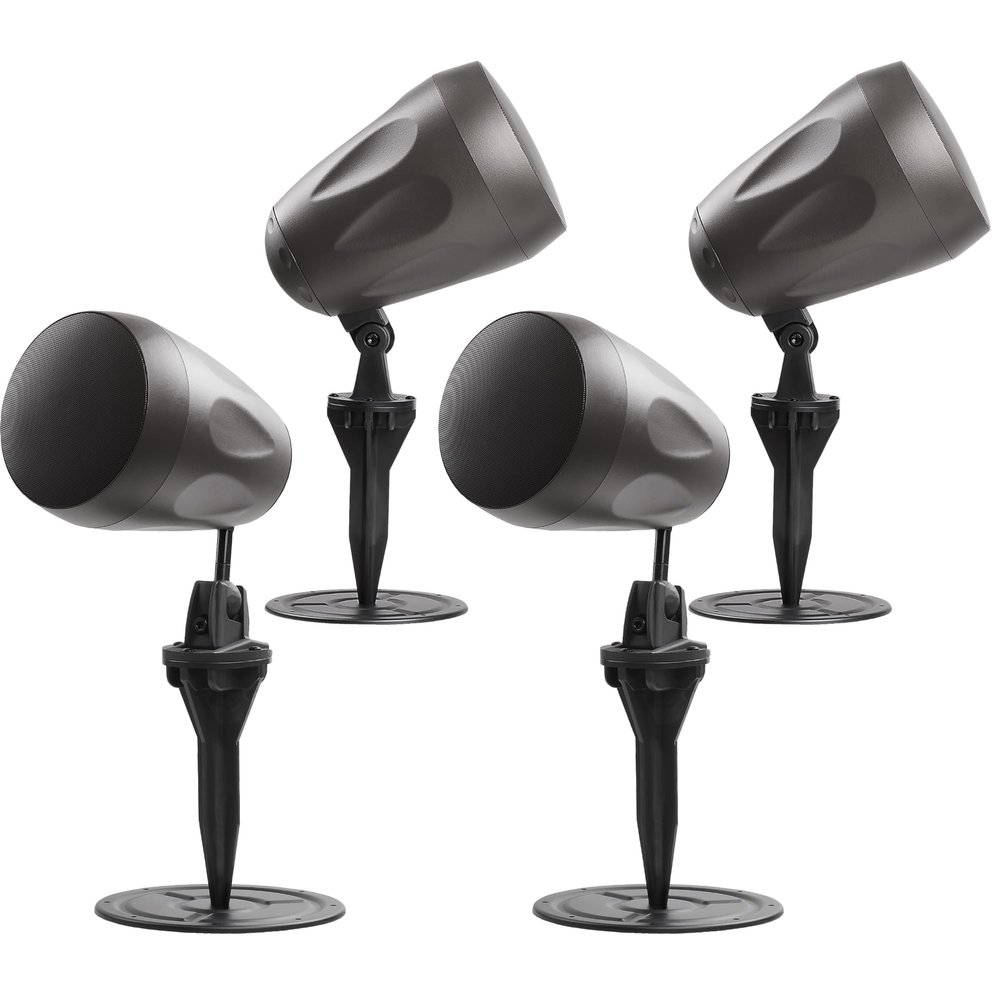 Commercial Audio 4-Pack  Forza 6.5 Outdoor Landscape Speakers, 70V/8, 80W Weatherproof, Ideal for Any Outdoor Setup