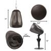 Commercial Audio 4-Pack  Forza 6.5 Outdoor Landscape Speakers, 70V/8, 80W Weatherproof, Ideal for Any Outdoor Setup view 2