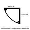 Cuttable Cable Protectors for Wall Corner, PVC Floor Cable Cover Self-Adhesive, Extension Cord Protector Protect Wires and Prevent Trips(Black,2.4 * 2.4cm/1 * 1in) view 2