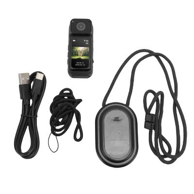 CHEOTIME 2.7K Mini Body Camera, Portable POV Recording 64GB 180 Degree Rotatable Magnetic Hanging Wearable Cameras for Work Travel Pet Walking (Black)