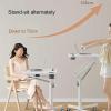 AZHANGYB Mobile Standing Desk, Height-Adjustable Laptop Podium Cart with Tilting Tabletop & Adjustable Angle, Rolling Stand Up Computer Desk for Home Office view 3