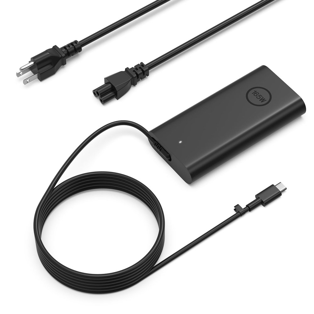 GKLSPL 165W PD3.1 USB-C GaN AC Adapter Laptop Charger Compatible with Dell Pro Max 16 Premium MA16250 Precision 5680 Precision 5690 HA165PM210 DA165PM210 LA165PM210,Replacement for Dell Laptop Charger