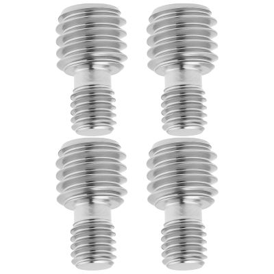 YINETTECH 4Pcs 3/8 inch Male to M6 Male Adapter Screw Suitable for Monopod Tripod and Quick Release Plate