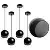 OSD Sphere3 Pendant Speaker Bundle  4 Pack, 3.5 Gloss Black Hanging Speakers with 70V/8 Transformer, Sleek Modern Design for Restaurants, Retail & Commercial Spaces view 1