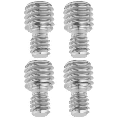 YINETTECH 4Pcs 3/8 inch Male to 1/4inch Male Adapter Screw Suitable for Monopod Tripod and Quick Release Plate