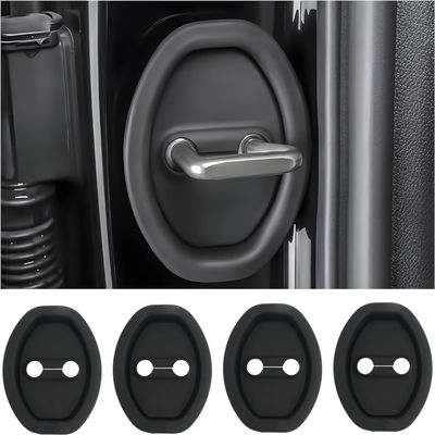 4PCS Door Latch Lock Cover for Toyota for Highlander 2022-2024, Car Silicone Door Lock Latch Protective Cover Doors Lock Guard Stopper Set
