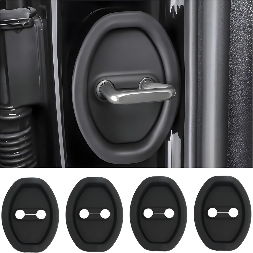 4PCS Door Latch Lock Cover for Toyota for Highlander 2022-2024, Car Silicone Door Lock Latch Protective Cover Doors Lock Guard Stopper Set