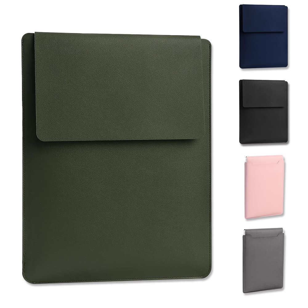 13.3-14 Inch Laptop Sleeve - Thin & Padded Case Compatible with 14" (2022), 13.3" (2015) Models | Portable Dark Green Protective Sleeve