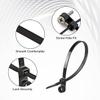 Aroono 250 PCS 8-Inch Black Mountable Cable Ties with Screw Holes, Heavy Duty Nylon Zip Ties 50lbs Load Capacity for Home, Office, Workshop Organization view 4