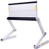 Adjustable Laptop Stand, Recliner Aluminium Computer Holder Ventilated Laptop Stand Collapsible Ergonomic Adjustable Height Angle for Sofa Bed Desk, Compatible with 11'' -15.6''(White) view 1