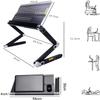 Adjustable Laptop Stand, Recliner Aluminium Computer Holder Ventilated Laptop Stand Collapsible Ergonomic Adjustable Height Angle for Sofa Bed Desk, Compatible with 11'' -15.6''(White) view 2