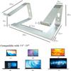 Adjustable Laptop Stand, Recliner Ventilated Laptop Stand Aluminium Computer Holder Riser with Non-Slip Silicone Adjustable Width Ergonomic Compatible with 11'' -17'' Tablets Notebook view 2