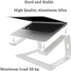 Adjustable Laptop Stand, Recliner Ventilated Laptop Stand Aluminium Computer Holder Riser with Non-Slip Silicone Adjustable Width Ergonomic Compatible with 11'' -17'' Tablets Notebook view 4