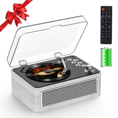 CD Player Portable Bluetooth: Kegaudio CD Players for Home with Speakers 3600mAh Rechargeable & Radio & Remote Control Vintage CD-Player Support USB/AUX Playback Headphone Jack (Poplar Color)