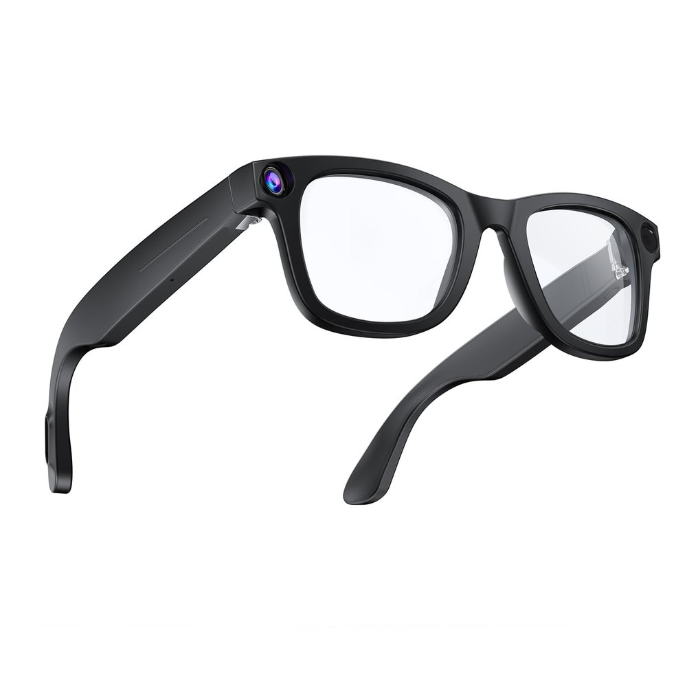 CNBRO Smart AI Glasses Sunglasses with Camera Bluetooth Video Recording Glasses 4K Audio for Men Women with 32G SD Card -2 Lens Set