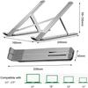 Adjustable Laptop Stand, Recliner Notebook Computer Stand with 6 Angles Height Aluminum Alloy Laptop Holder Foldable Ergonomic for Tablets MacBook IPad Compatible with 11'' -17''(Silver) view 2