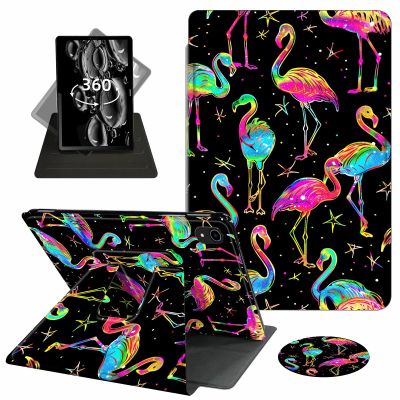 ACWDMKH Case for iPad (A16) 11th Generation 11 Inch 2025,for iPad 11th Generation Case,360 Degree Rotating Swivel PU Leather Slim Stand Flip Folio Cover with Auto Wake/Sleep,Glitter Flamingo