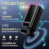 4K Mini Projector 2026 Upgraded Support Native 1080P FHD, Smart Projector [Built-in Apps] with WiFi and Bluetooth, Real-Time Auto Focus & Keystone Correction Supports TV Stick/iPad/Laptop/HDMI - Black view 2