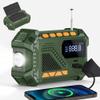 Solar Hand Crank Emergency Radio, 5000mAh NOAA Weather Radio, Radio Portable AM/FM/WB with USB Charger, Flashlight and SOS Alert for Indoor/Outdoor EmergencyGrey view 1