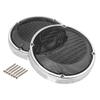6.5 Inch Chrome Saddlebag Lid Speaker Grill Cover Compatible with Motorcycle Models Touring Electra Street CVO FLHT Road King 1983 2022 view 2
