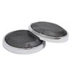 6.5 Inch Chrome Saddlebag Lid Speaker Grill Cover Compatible with Motorcycle Models Touring Electra Street CVO FLHT Road King 1983 2022 view 4
