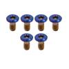 Rear Brake Disc Rotor Screw Bolts Compatible with RM-Z 250 RM-Z450 2007-2023 RMX450Z 2010-2019 M8x15 Stainless Steel 09139-08022(Gold-6Pcs) (Blueing-6pcs) view 1