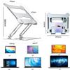 Adjustable Laptop Stand, Recliner Aluminum Foldable Laptop Stand Desktop Laptop Holder with Keyboard Collapsible Ergonomic Compatible with 11'' -17'' view 2